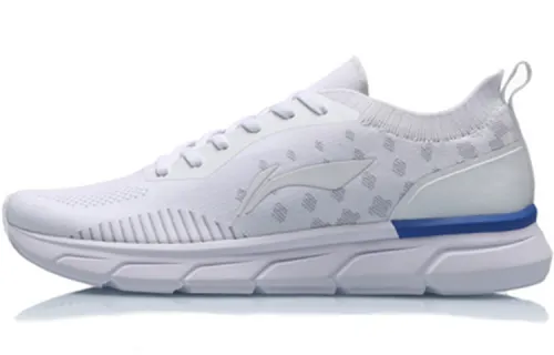 Li Ning Cushioning Breathable Lightweight Slip Resistant Low top Running Shoes Unisex Standard White