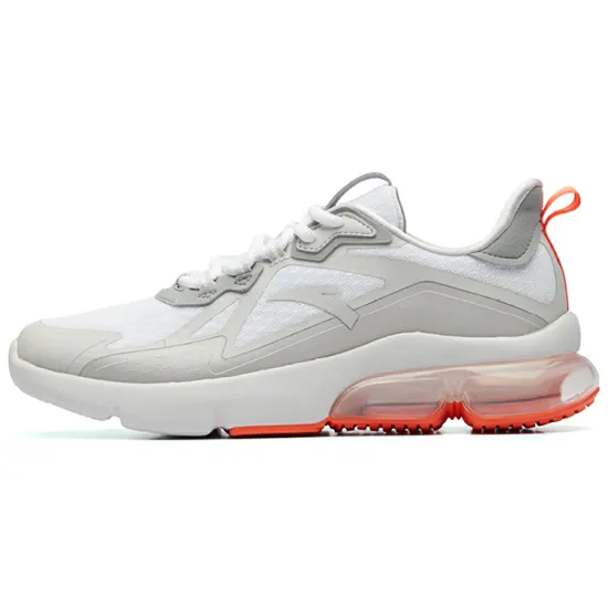 ANTA Running Shoes Men Low-Top ANTA White/Degree Gray/Fluorescent Dynamic Orange
