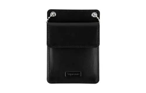 Supreme Leather Card Holder Unisex Black