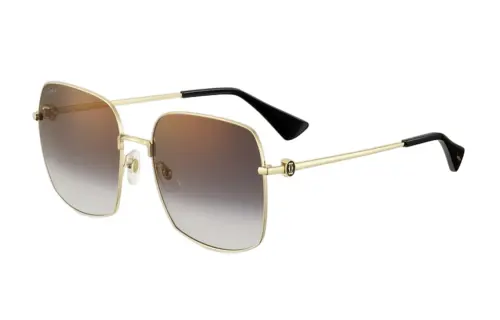 CARTIER Metal Irregular Shape Sunglasses Unisex Gold