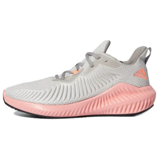 Adidas Alphabounce+ Running Shoes Women's Low-top Gray Pink Coral