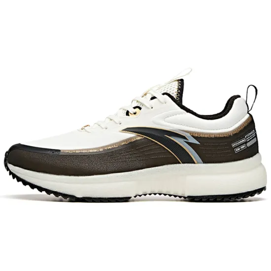 Anta Running Collection Cushioned Slip-Resistant Abrasion-Resistant Breathable Low-Top Running Shoes Men's Black White