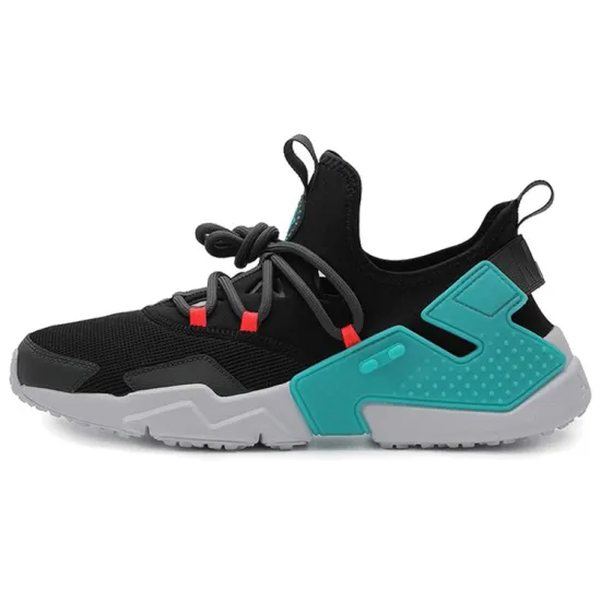 Nike Air Huarache Running Shoes Men Low-top Black/Green