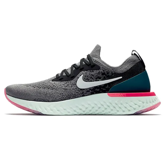 Nike Epic React Flyknit 1 Running Shoes Women's Low-top Grey/blue/pink