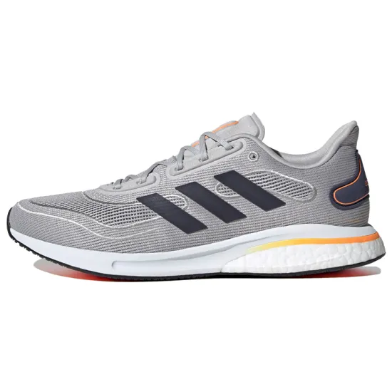 Adidas Supernova Cushioned Slip-Resistant Breathable Low-Top Running Shoes Men's Gray