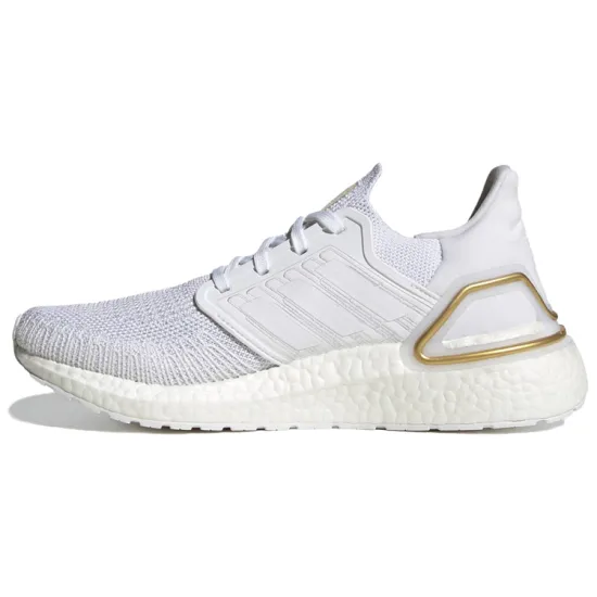 adidas Ultra Boost 20 Cloud White Gold Metallic Heel Women's