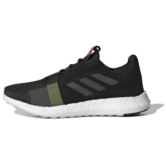 Adidas Senseboost Go Running Shoes Men Low-Top Black Green