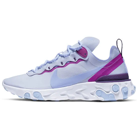 Nike React Element 55 Football Grey Psychic Blue Women's