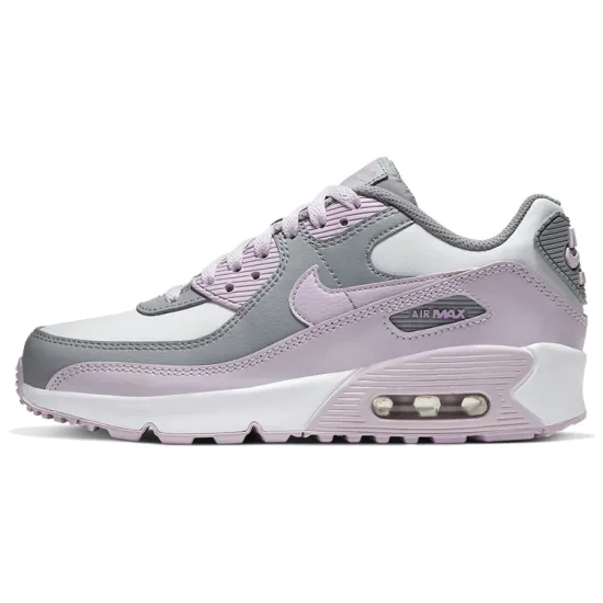 Nike Air Max 90 Leather Particle Grey Iced Lilac GS