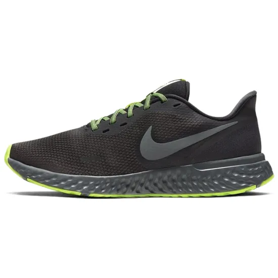 Nike REVOLUTION 5 Running Shoes Men Low-top Black/Green