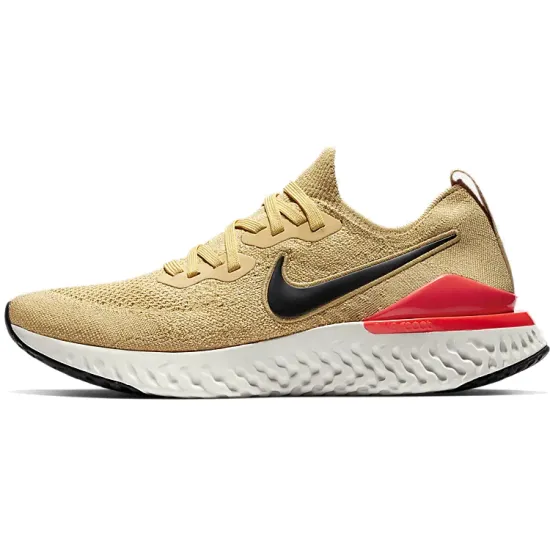 Nike Epic React Flyknit 2 Club Gold Black Red Orbit
