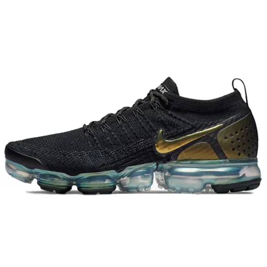 Nike Air VaporMax Flyknit 2 Black Metallic Silver Multi-Color