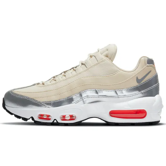 Nike Air Max 95 Running Shoes Women's Low-top Marfil/silver