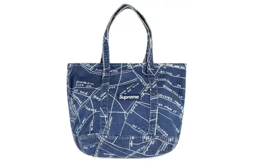 Supreme Gonz Map Denim Tote Bag