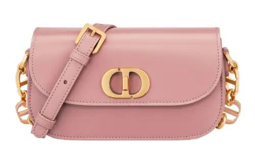 DIOR 30 Montaigne Smooth Cow Leather Shoulder Bag, Crossbody Bag Small Women's Vintage Pink