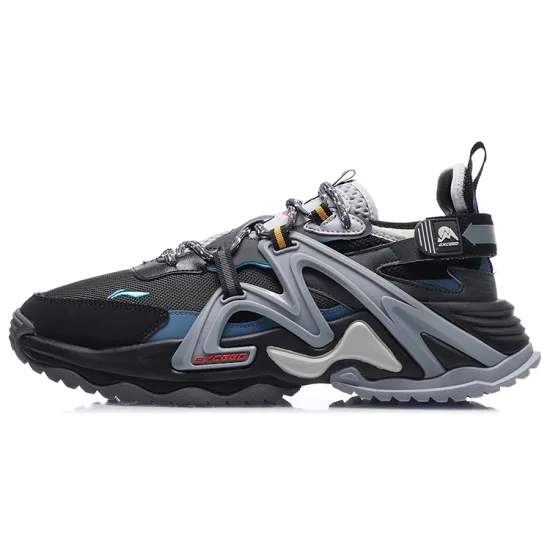 LINING Running Shoes Men Low-Top Black Gray/Blue
