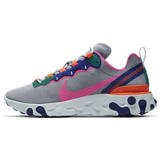 Nike React Element 55 Wolf Grey Multi Color Women's
