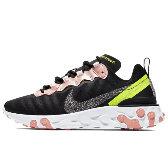 Nike React Element 55 Premium Black Coral Stardust Women's