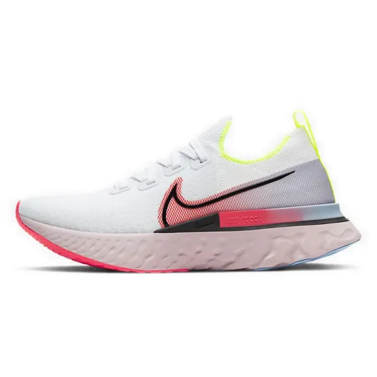 Nike React Infinity Run Flyknit White Laser Crimson Women's