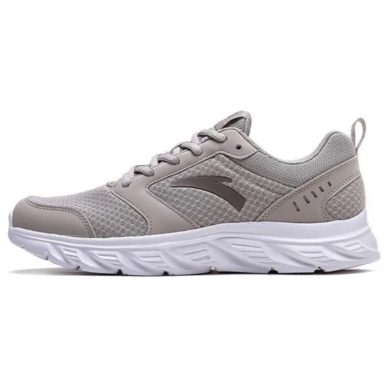 Anta Cushioning Breathable Lightweight Low-Top Running Shoes Men's Gray White