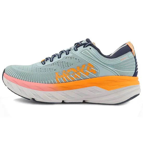 HOKA ONE ONE Bondi 7 Blue Haze Orange Pink Women's