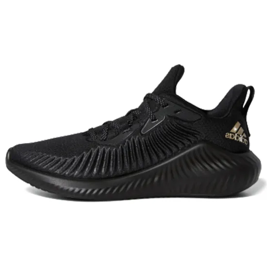 Adidas AlphaBounce Running Shoes Unisex Low-top Black/Gold