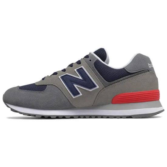 New Balance 574 Grey Navy Red