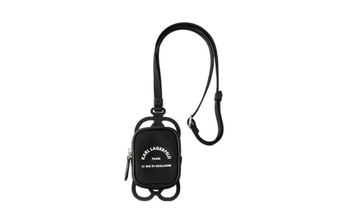 KARL LAGERFELD / Karl Lagerfeld Jeans Polyurethane AirPods Protective Case Merch Unisex Black