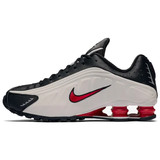 Nike Shox R4 Platinum Tint University Red Black