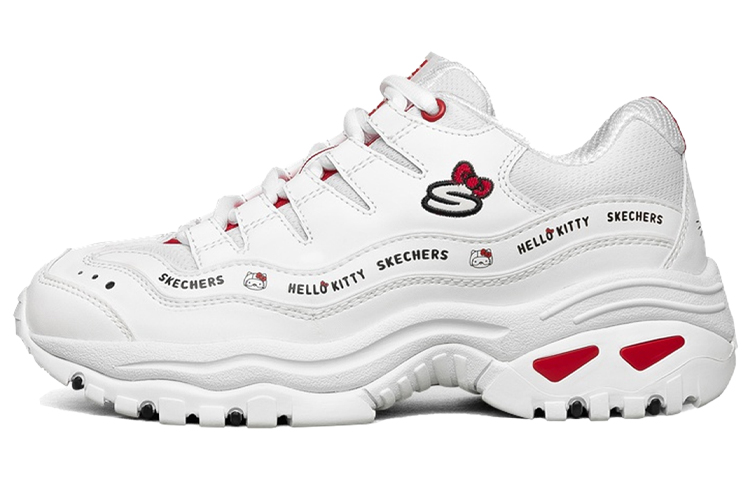 Hello Kitty/Hello Kitty x Skechers Skechers серия Hello Kitty, удобная обувь для папы, сетчатая ткань, искусственная кожа для отдыха Беговая обувь женский белый