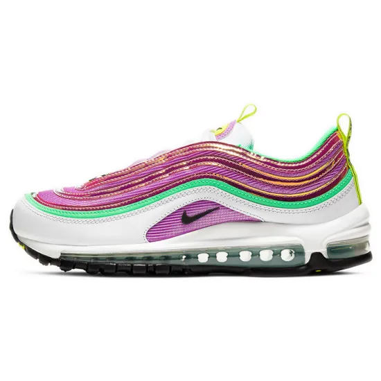 Nike Air Max 97 White Electro Green Fuchsia Glow Women's