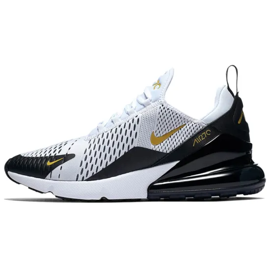 Nike Air Max 270 White Metallic Gold Black
