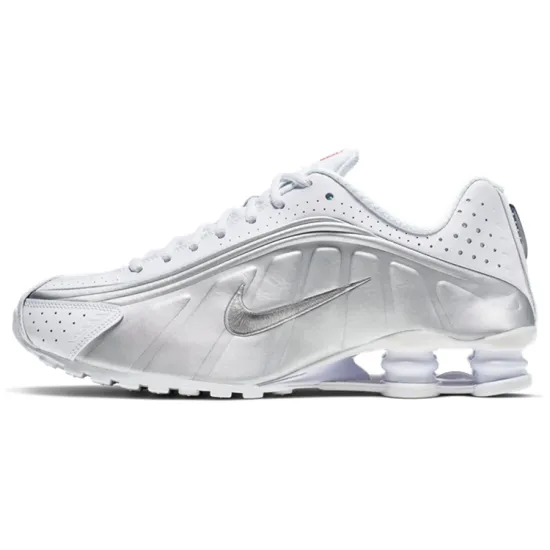 Nike Shox R4 White Metallic Silver