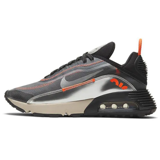 Nike Air Max 2090 Running Shoes Women's Low-top Black Silver Orange