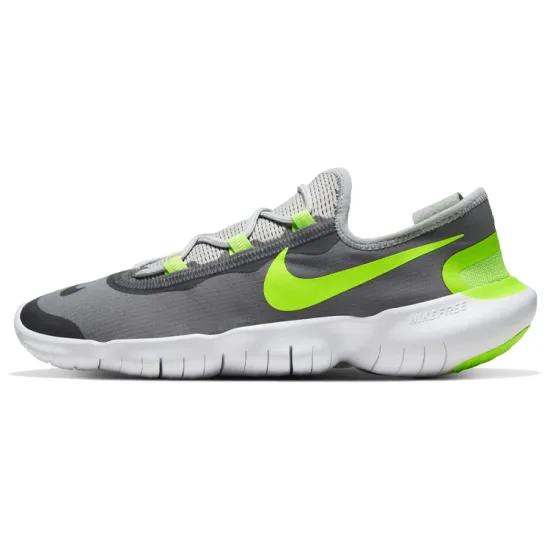 Nike Free RN 5.0 Running Shoes Men Low-top Gray/Green/White