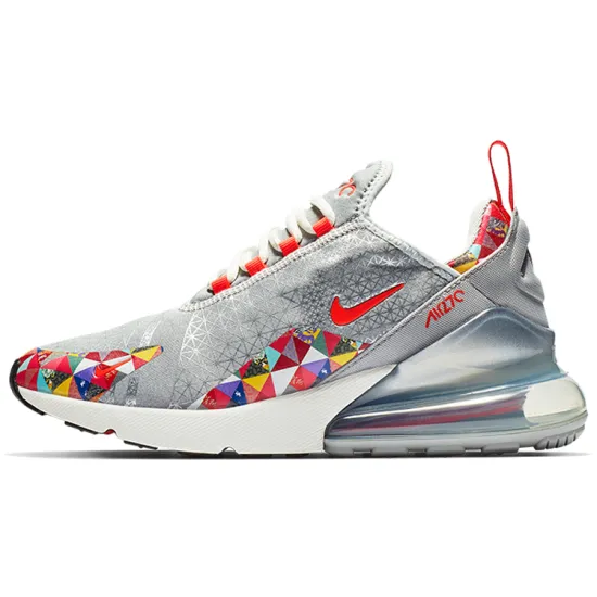 Nike Air Max 270 Running Shoes Women's Low-top Silver/white/red