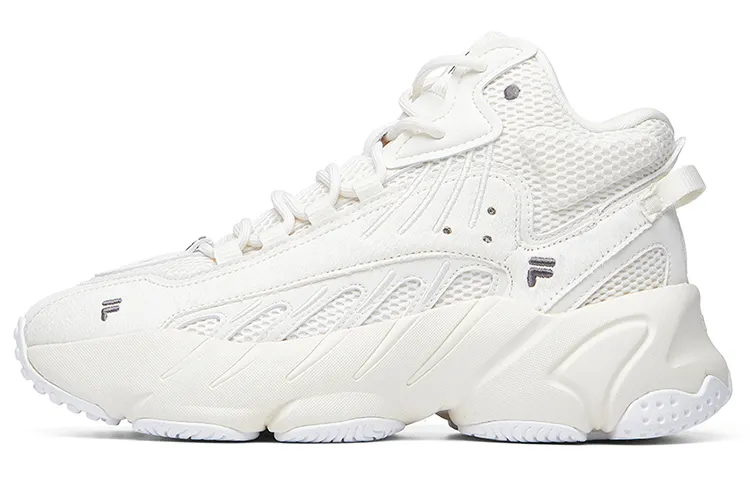 FILA Ade Comfortable Mesh, Textile, Synthetic Leather Cushioning Abrasion Resistant Breathable Mid top Running Shoes