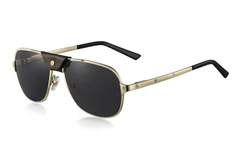 CARTIER Aviator Sunglasses Unisex Gold