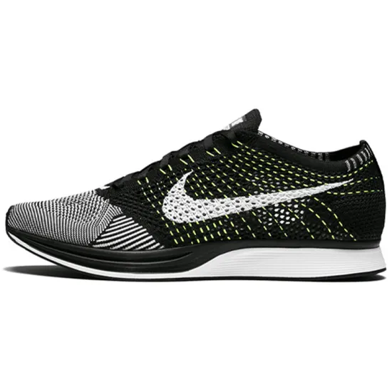 Nike Flyknit Racer Black White Volt