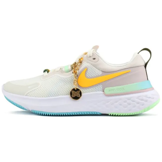 Nike React Miler 1 Running Shoes Women's Low-top Grey Green Yellow