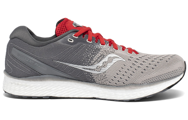 Saucony Freedom 3 Mesh Slip Resistant Cushioning Lightweight Low top Running Shoes Men’s Gray Red