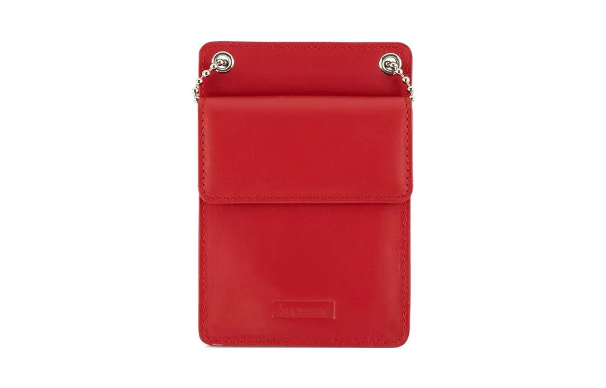Supreme Debossed-logo Leather Id Holder