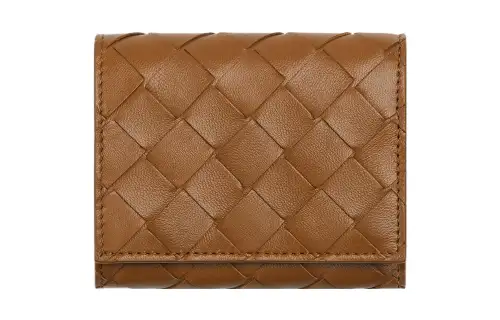 Bottega Veneta Lambskin Wallet Women's Brown