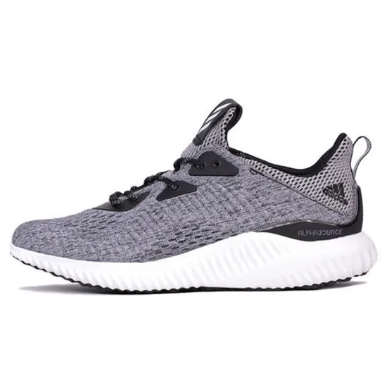 Adidas AlphaBounce Running Shoes Men Low-top Gray/Black/White