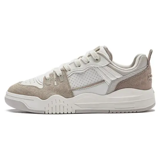 LINING Jiang Yue Skateboard Shoes Women's Low-Top White Gray/Brown