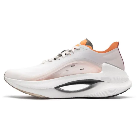 LINING Absolute Phantom 1.0 Running Shoes Men Low-Top White Orange