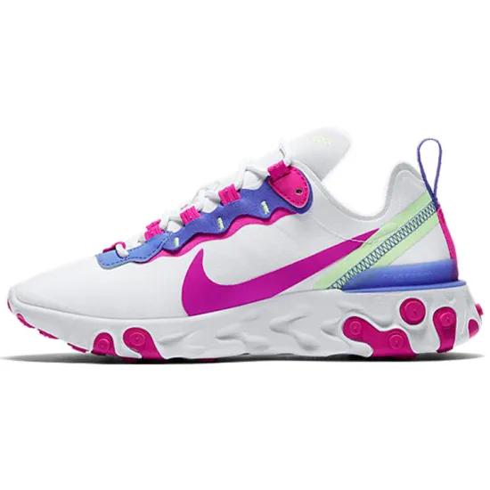 Nike React Element 55 White Fire Pink Women's