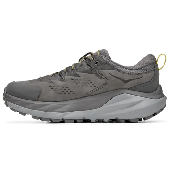 HOKA ONE ONE Kaha Running Shoes Men Low-top Rock Grey/turquoise Green