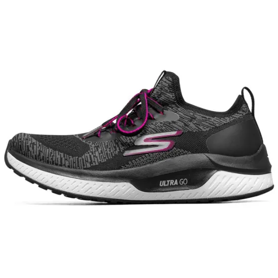 Skechers Go Run Steady Sports Shoes Black/White/Purple Women's