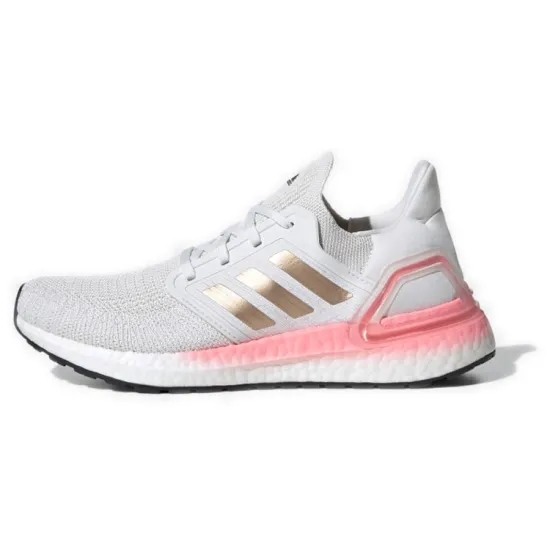 Adidas Ultra Boost 20 White Copper Flash Red Women's